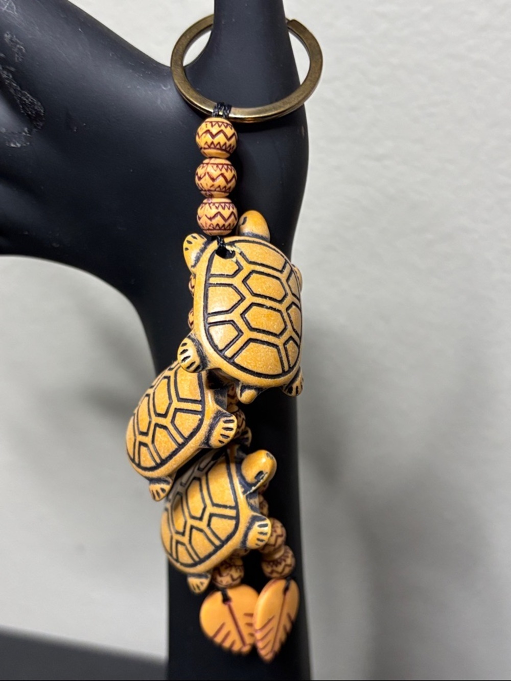 Climbing Turtle 🐢 Keychain Fob Beaded Nautical Beach Purse Charm